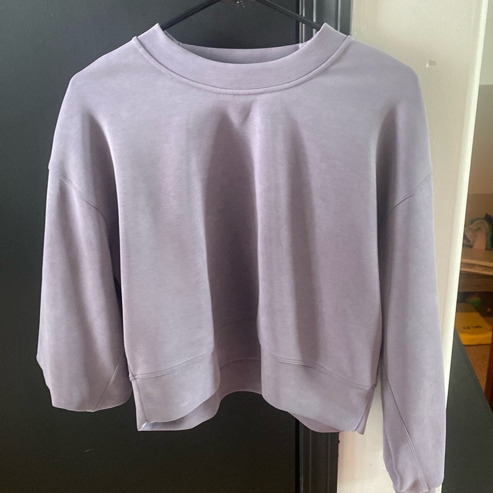Lululemon Perfectly Oversized Cropped Crew Softstreme Dusky Lavender